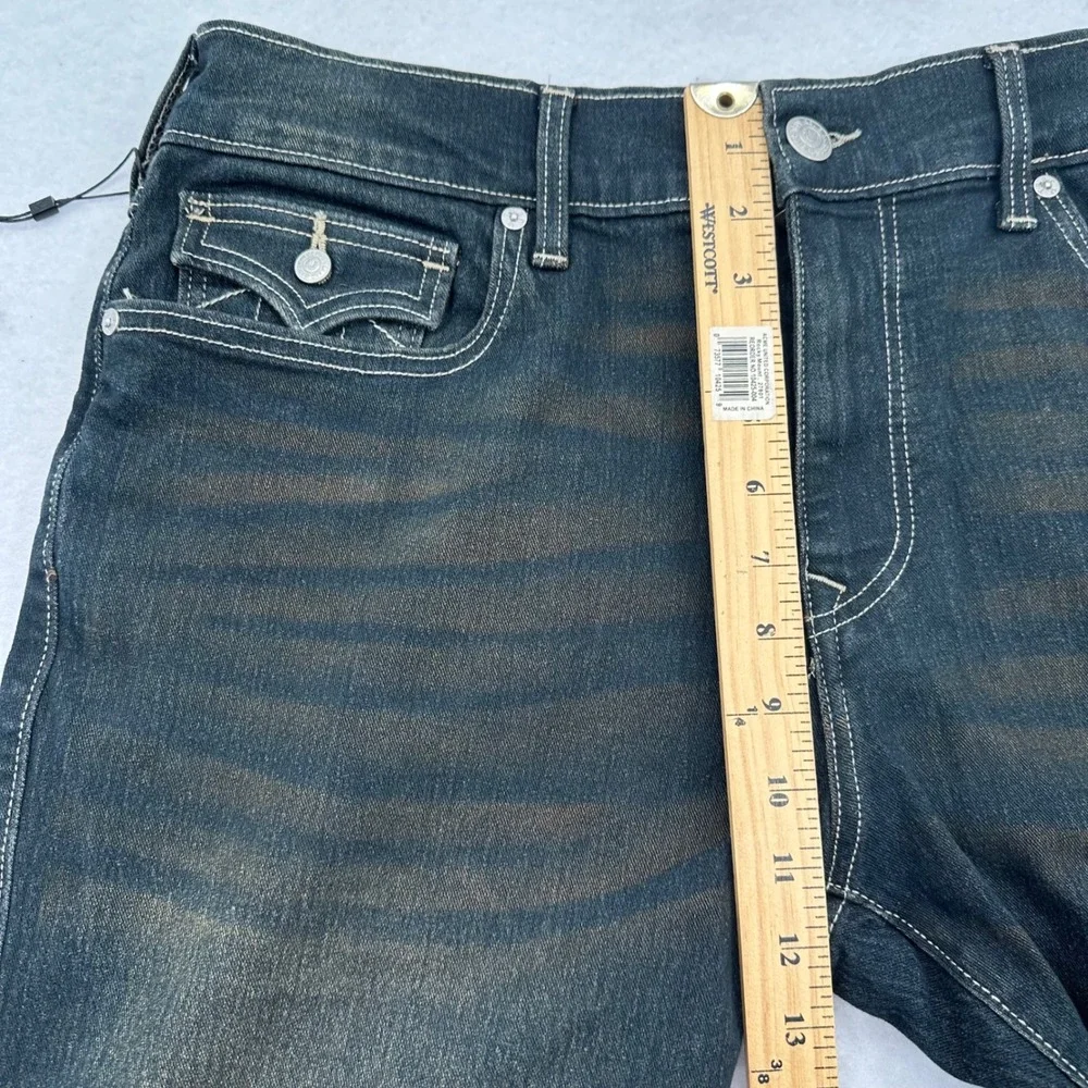 True Religion Geno Relaxed Slim Jeans Dark Eclipse Blue Wash 36x32 NWT 701141